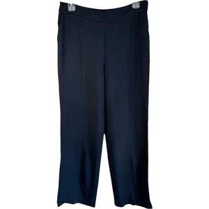 Doncaster Luxury Wool Side Zip Dress Pants in Navy Blue
